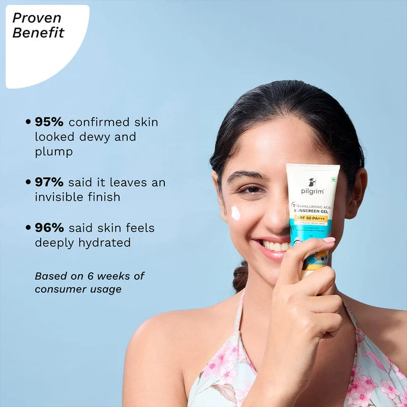 PILGRIM 1% HYALURONIC ACID SUNSCREEN GEL SPF 50
