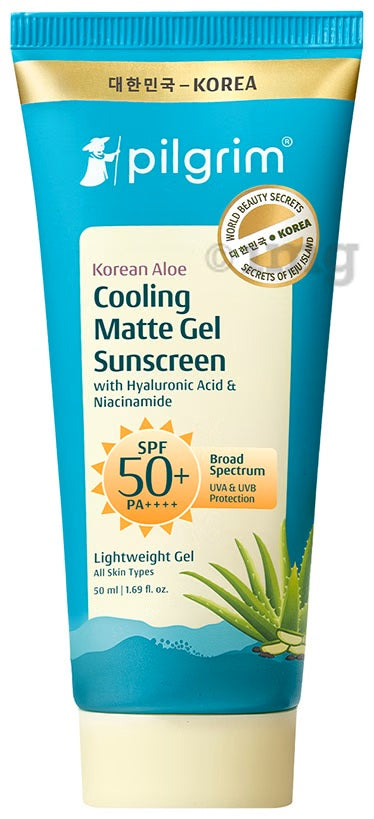 PILGRIM KOREAN ALOE COOLING MATTE GEL SUNSCREEN SPF 50+ PA++++ (100 ML)