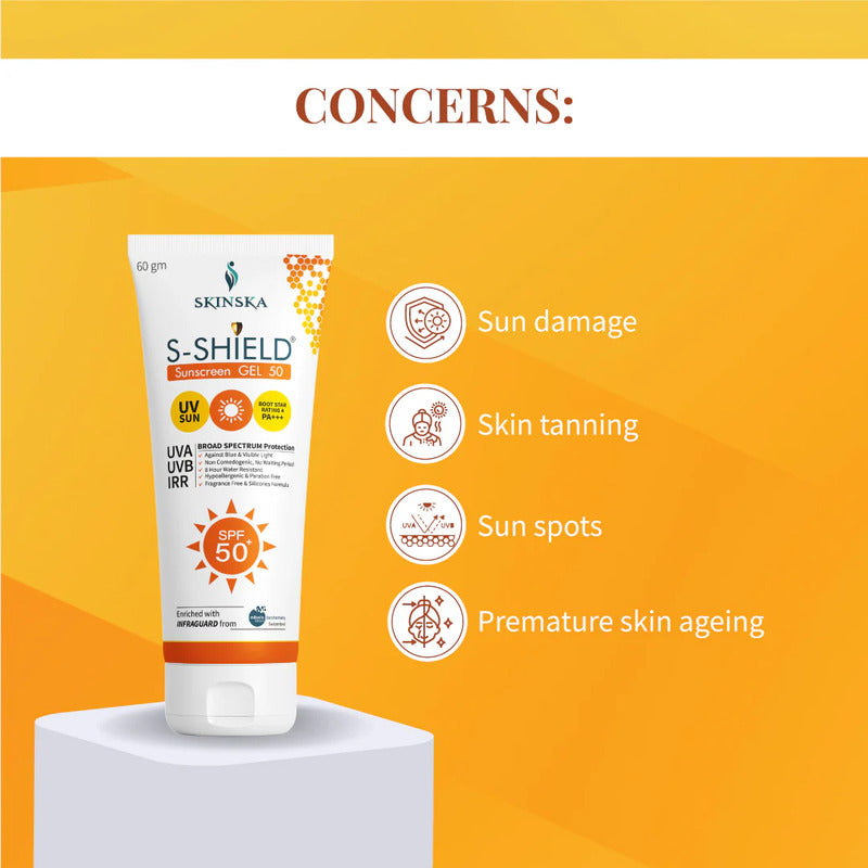 SKINSKA S-SHIELD SUNSCREEN GEL 50