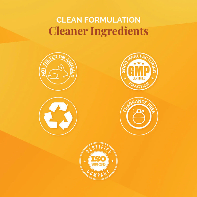 Collection of certification logos on a orange background