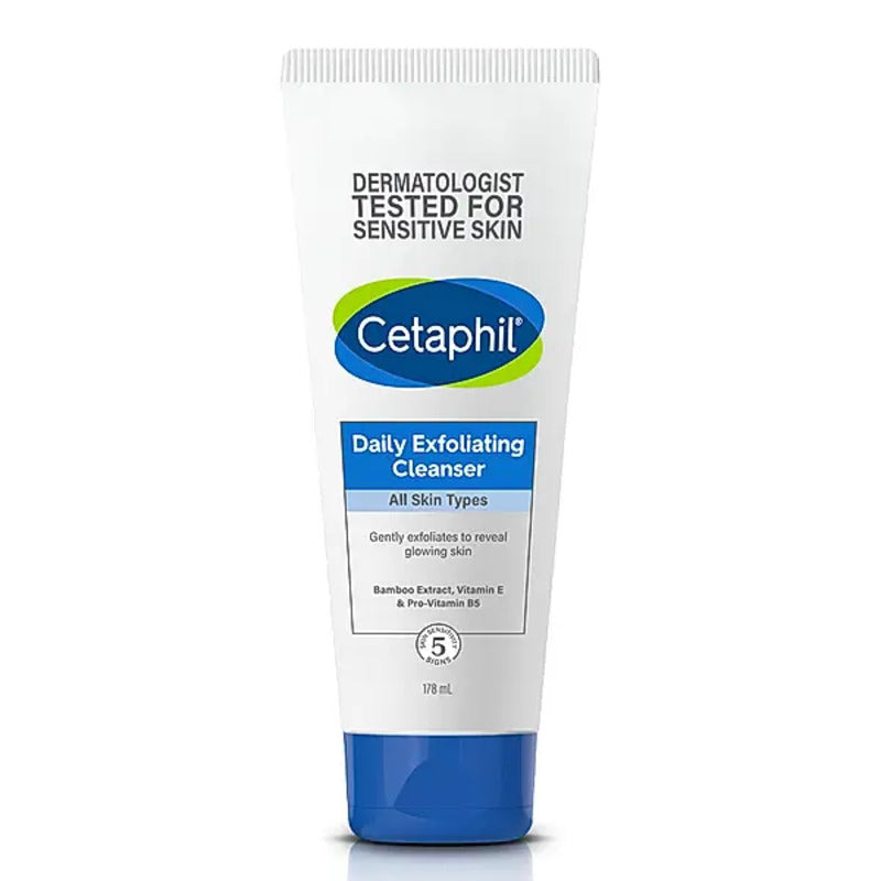 CETAPHIL DAILY EXFLOLIATING CLEANSER WITH VITAMIN B5 AND E