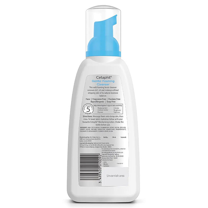 CETAPHIL GENTLE FOAMING CLEANSER FOR DRY TO NORMAL SENSITIVE SKIN