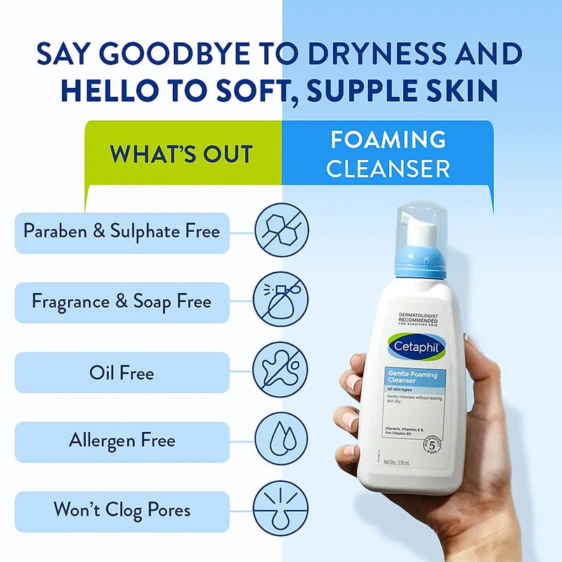 CETAPHIL GENTLE FOAMING CLEANSER FOR DRY TO NORMAL SENSITIVE SKIN