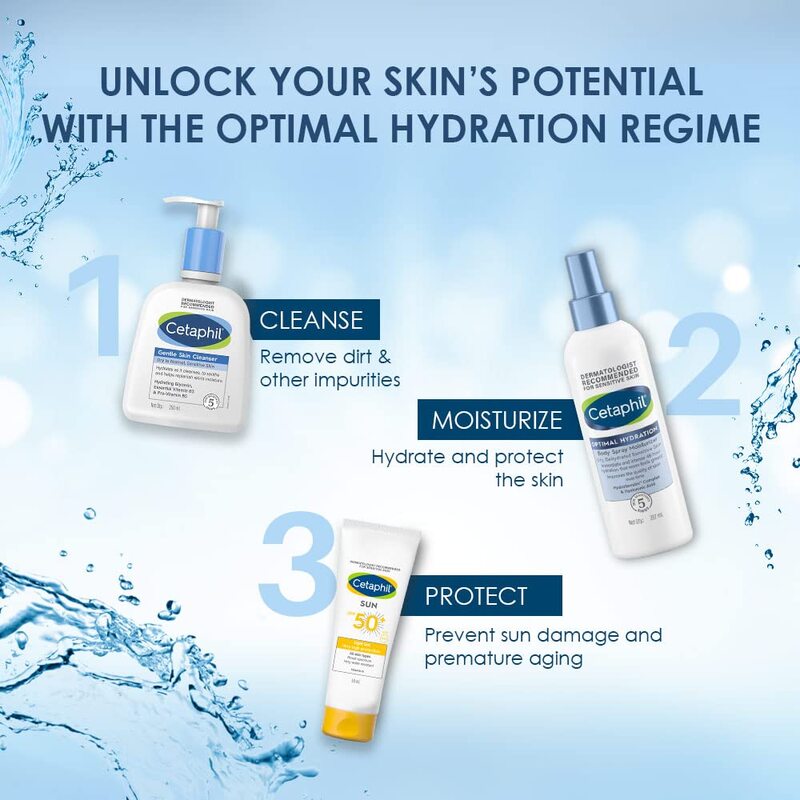 CETAPHIL OPTIMAL HYDRATION BODY SPRAY MOISTURIZER 207ML