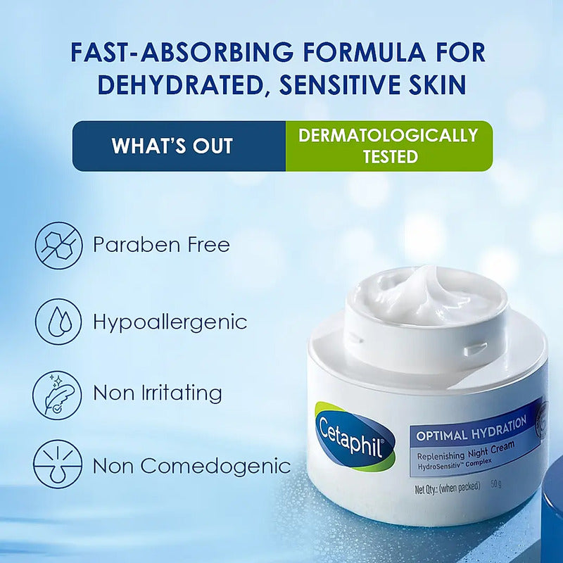 CETAPHIL OPTIMAL HYDRATION REPLENISHING NIGHT CREAM 50G