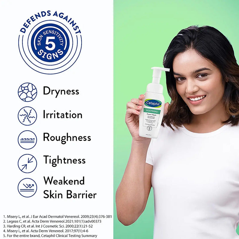 CETAPHIL SOOTHING FOAM WASH 200ML WITH CERAMIDES