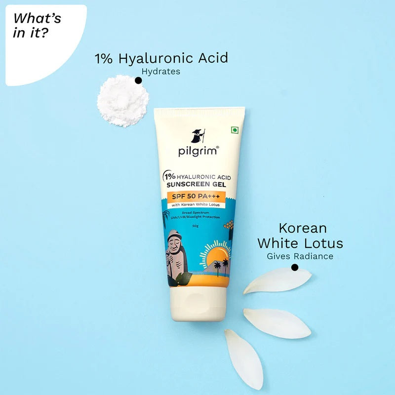 PILGRIM 1% HYALURONIC ACID SUNSCREEN GEL SPF 50