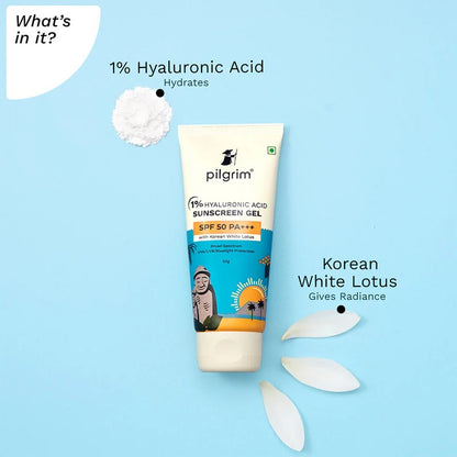 PILGRIM 1% HYALURONIC ACID SUNSCREEN GEL SPF 50