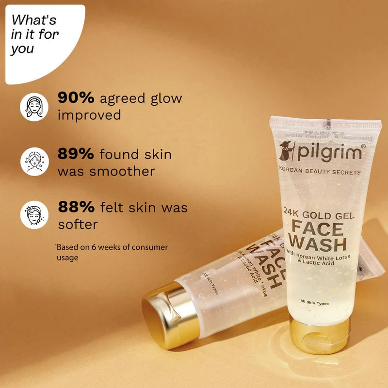 PILGRIM 24K GOLD GEL FACE WASH