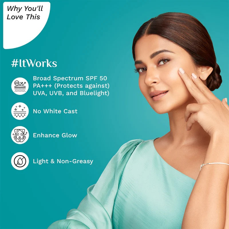 PILGRIM 2% NIACINAMIDE GLOW SUNSCREEN SPF 50