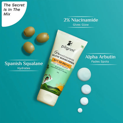 PILGRIM 2% NIACINAMIDE GLOW SUNSCREEN SPF 50