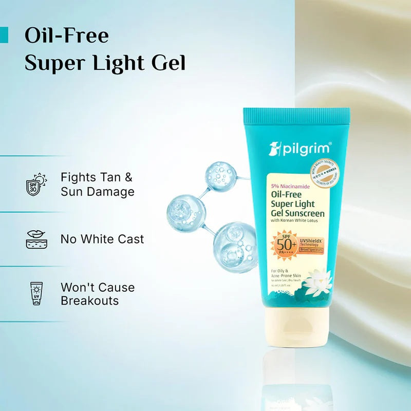 PILGRIM 5% NIACINAMIDE OIL FREE GEL SUNSCREEN SPF 50+ PA++++