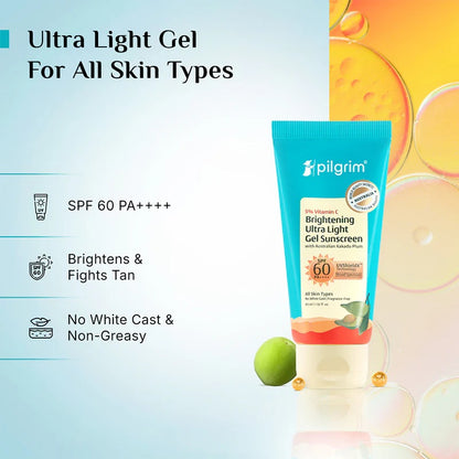 PILGRIM 5% VITAMIN C ULTRA LIGHT GEL SUNSCREEN SPF 60 PA++++