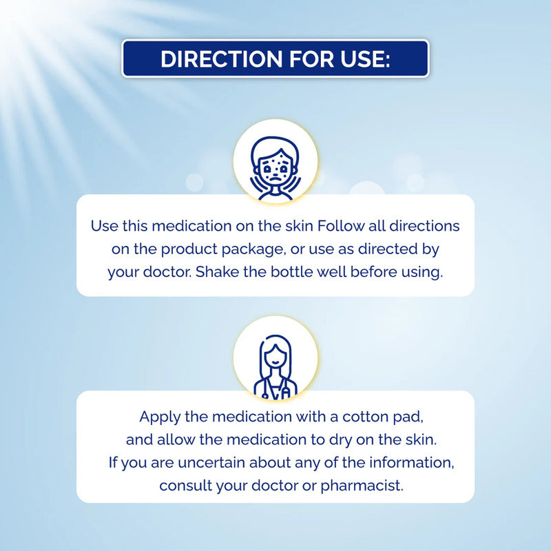  Medication instructions with icons on a light blue background