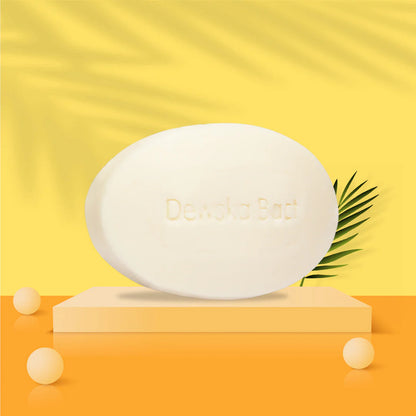 White soap bar with 'Dewasa Bed' text on a yellow and orange background.