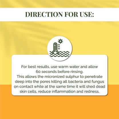 Direction for use on a product with a yellow and orange background.