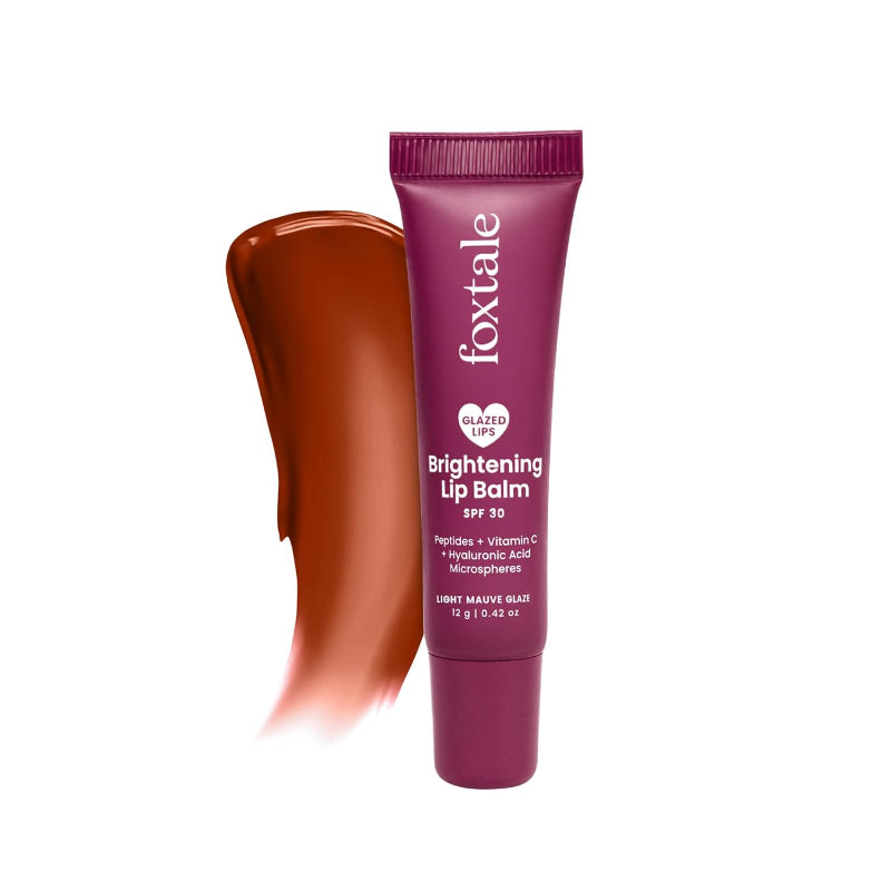 FOXTALE GLAZED LIPS BRIGHTENING LIP BALM -  LIGHT MAUVE GLAZE 12 G