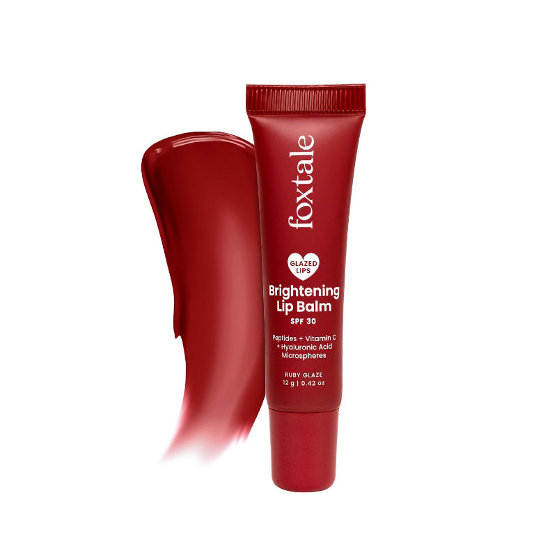 FOXTALE GLAZED LIPS BRIGHTENING LIP BALM - RUBY GLAZE 12 G