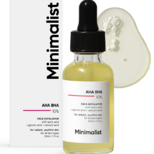 MINIMALIST AHA BHA 10% FACE EXFOLIATOR