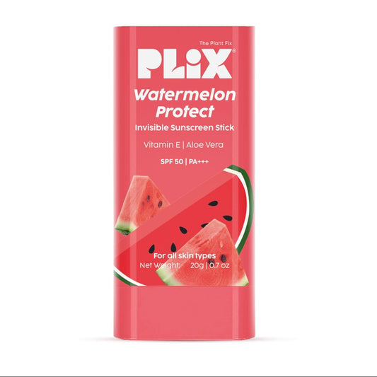 PLIX WATERMELON INVISIBLE SUNSCREEN STICK SPF 50 PA +++ | UVA & UVB SHIELD