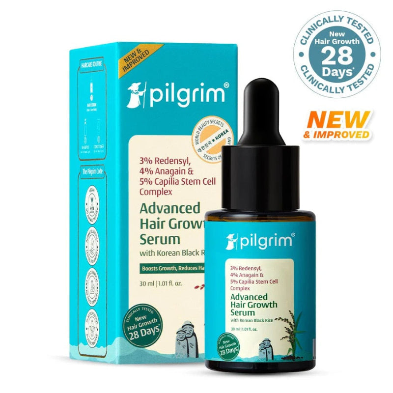 PILGRIM 3% REDENSYL, 4% ANAGAIN & 5% CAPILIA STEM CELL COMPLEX ADVANCED HAIR GROWTH SERUM
