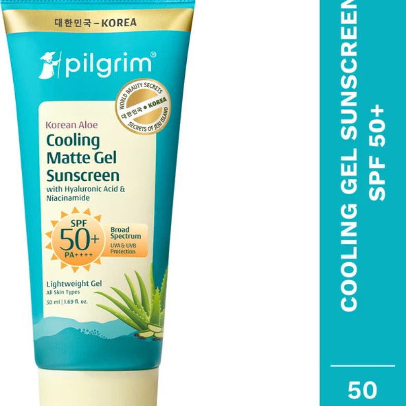 PILGRIM KOREAN ALOE COOLING MATTE GEL SUNSCREEN SPF 50+ PA++++ (50 ML)