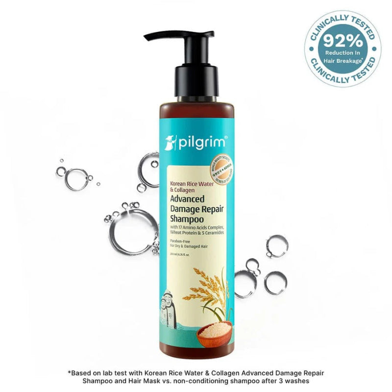 PILLGRIM KOREAN RICE WATER & COLLAGEN ADVANCED DAMAGE REPAIR SHAMPOO