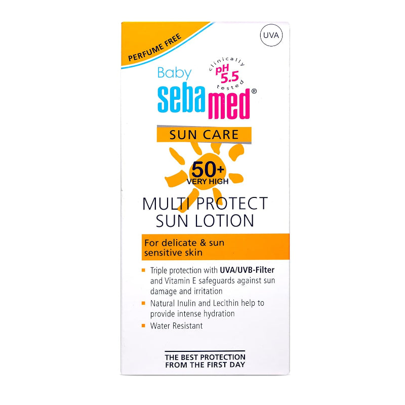 SEBAMED BABY SUN LOTION|PH 5.5|TRIPLE PROTECTION FROM UV RAYS|WATER & SWEAT RESISTANT
