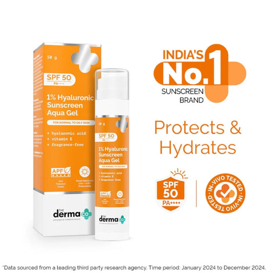 THE DERMA CO  1%HYALURONIC SUNSCREEN AQUA GEL 50G