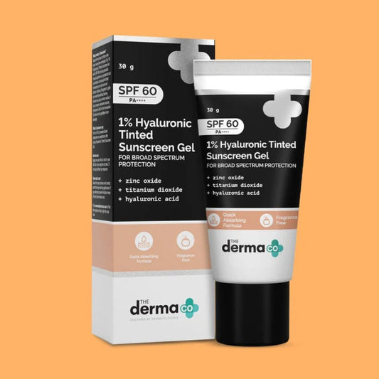 THE DERMA CO 1%HYALURONIC TINTED SUNSCREEN GEL 30G