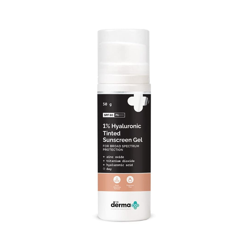 THE DERMA CO  1% HYALURONIC TINTED SUNSCREEN GEL 50G