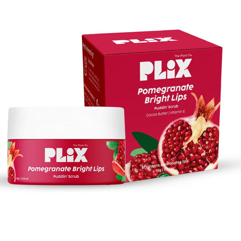 PLIX POMEGRANATE BRIGHT LIPS PUDDIN' SCRUB (FOR DARK, DRY & PIGMENTED LIPS)