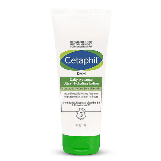Tube of Cetaphil Daily Advance Ultra Hydrating Lotion on a white background
