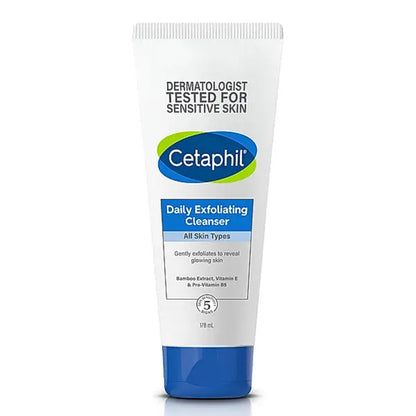 CETAPHIL DAILY EXFLOLIATING CLEANSER WITH VITAMIN B5 AND E