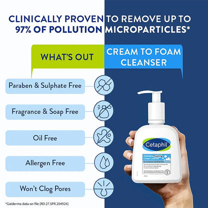 CETAPHIL HYDRATING FOAMING CREAM CLEANSER 236ML