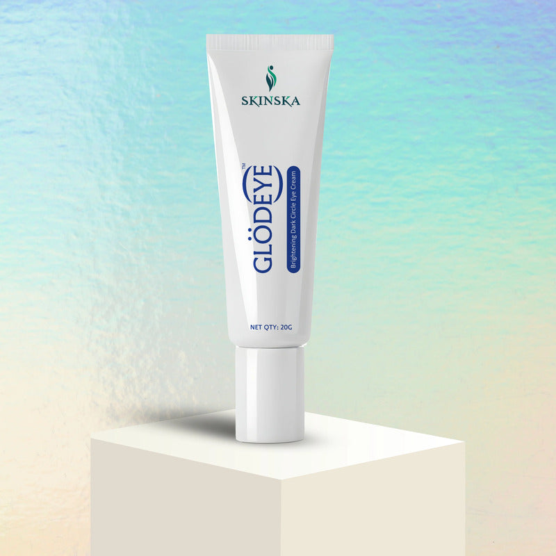 Skincare tube on a textured background