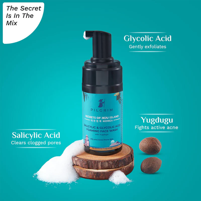 PILGRIM SALICYLIC & GLYCOLIC ACID FOAMING FACE WASH