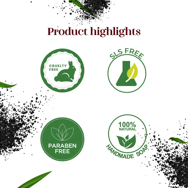 Product highlights with green badges on a white background.