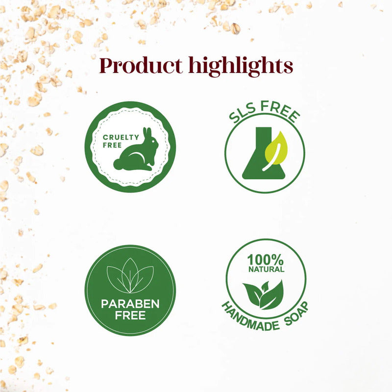 Set of green product labels on a white background with gold accents.