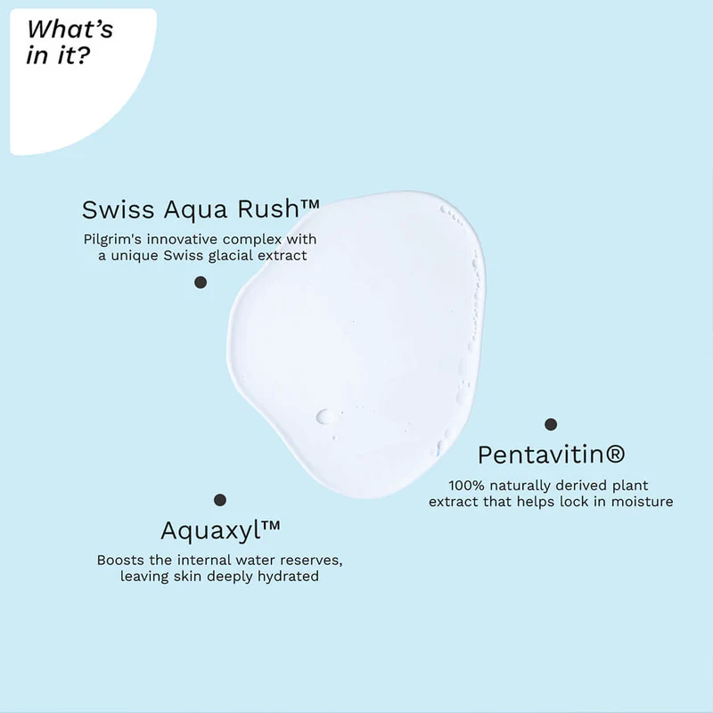 Elements used in the product on the light blue background